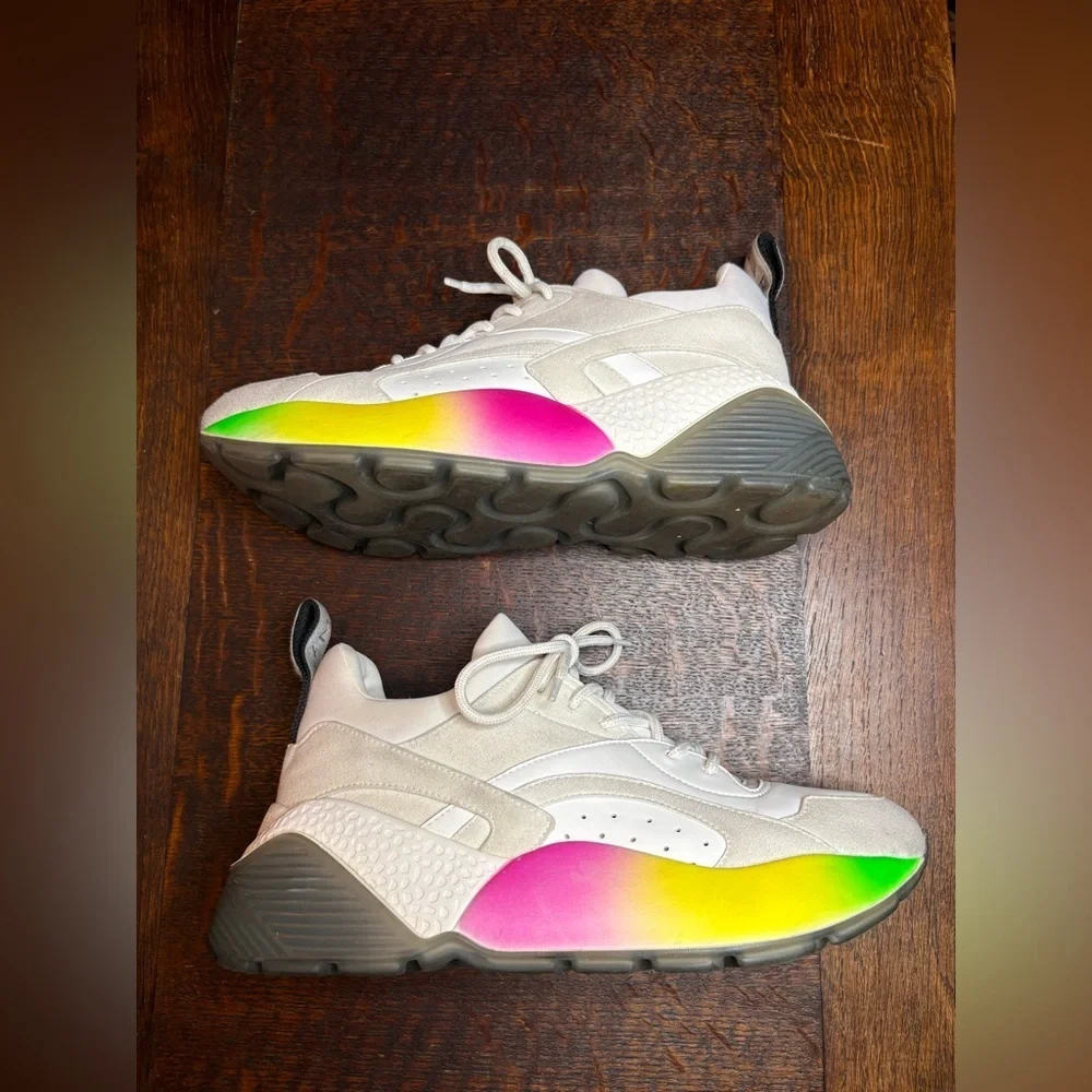Stella McCartney Eclypse Rainbow Chunky Platform Sneakers. Size 39.5 or US 8.5